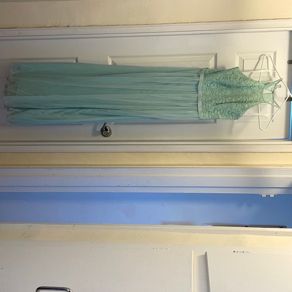 David’s Bridal Mint Green Bridesmaid Dress. - Picture 5 of 7